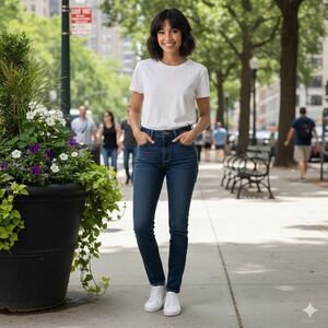 Calvin Klein Jeans Vintage 90s Size 24 Rigid High Rise Straight Leg Denim Jeans